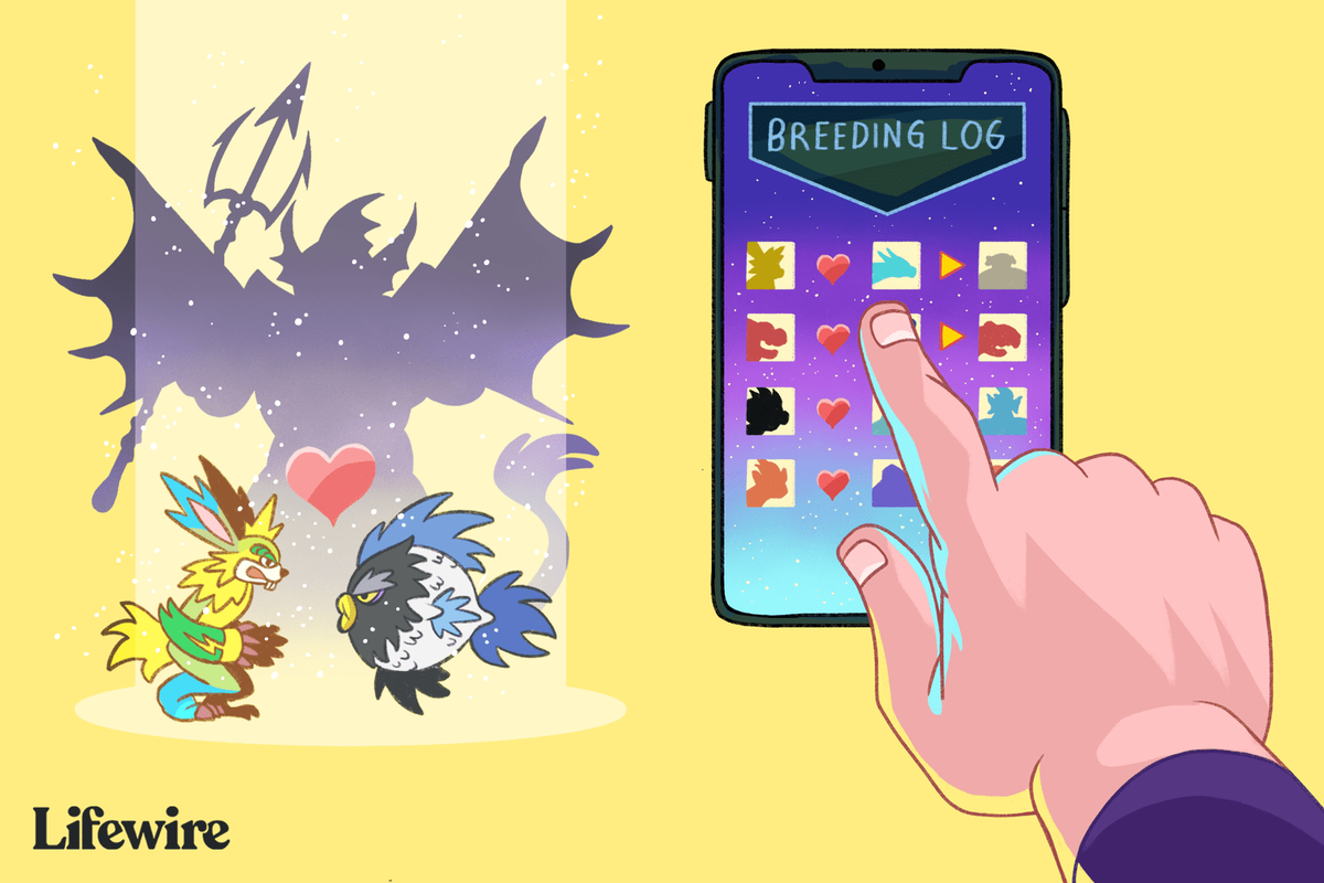 Monster Legends Breeding guide på iPhone skærm