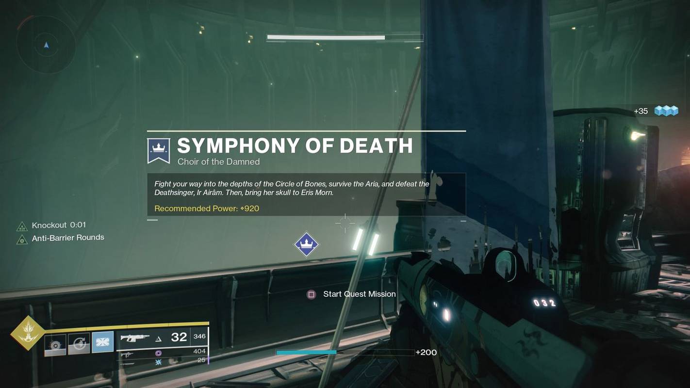 Destiny 2 Syphony of Death Choir of the Damned quest starting point