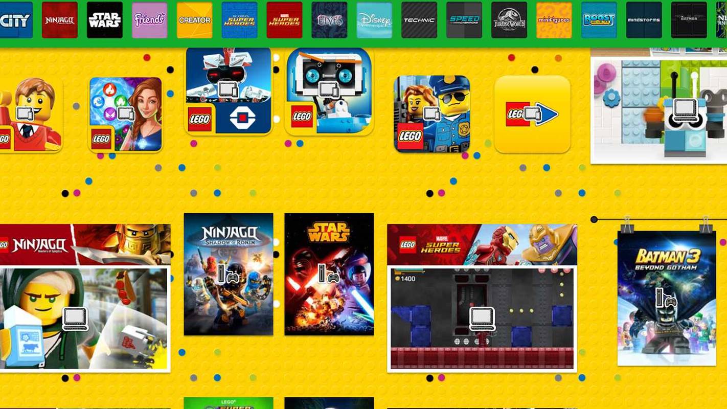 Lego Kids Web s bezplatnými online hrami.