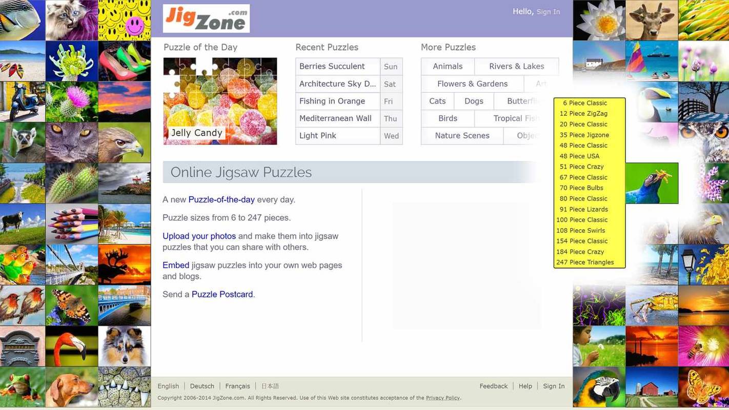 Site de puzzles en ligne gratuits Jig Zone.