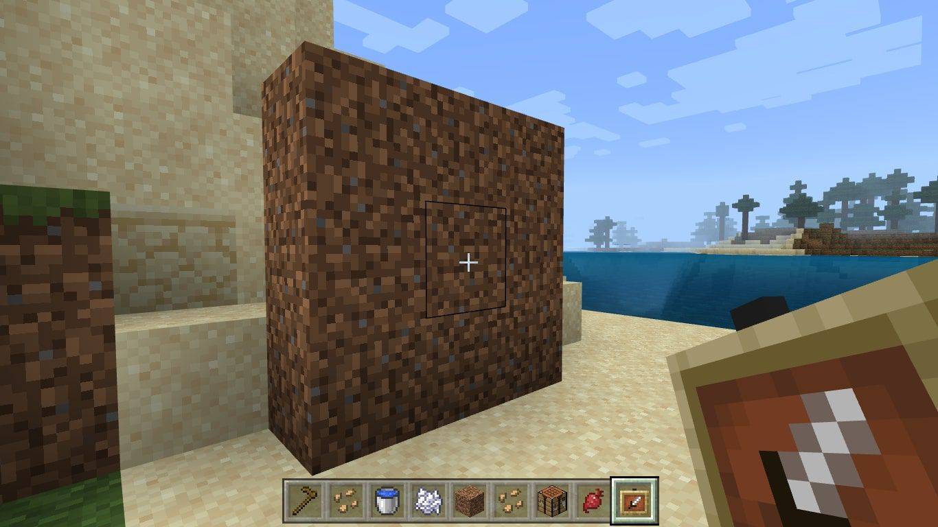 Ściana z bloków ziemi 3X3 w Minecraft