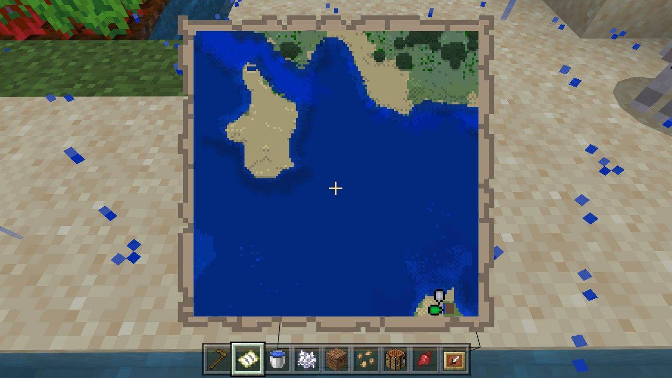 Minecraft-kart med plasserings- og veggkartmarkører