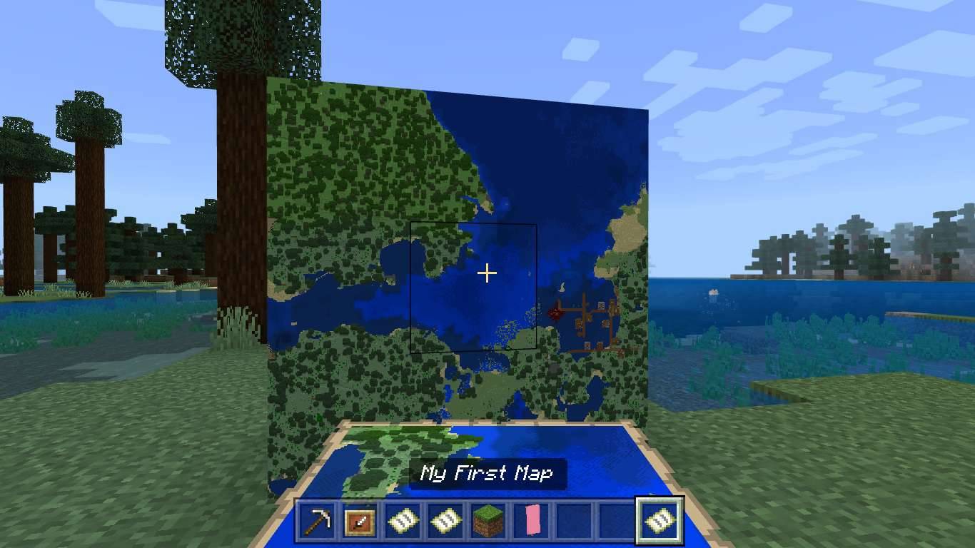 Un mur de mapes 3X3 a Minecraft