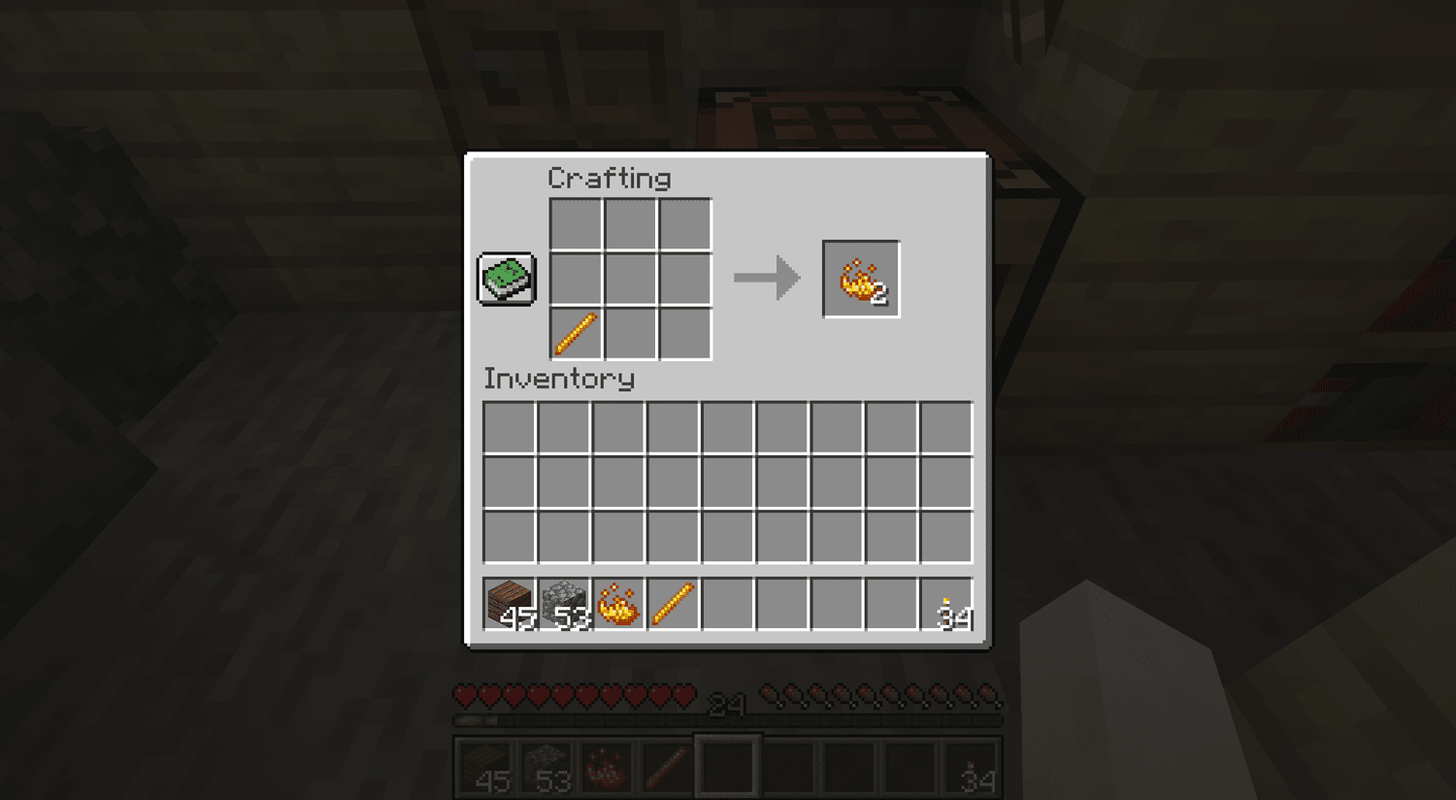 Fabriquer de la poudre Blaze dans Minecraft.