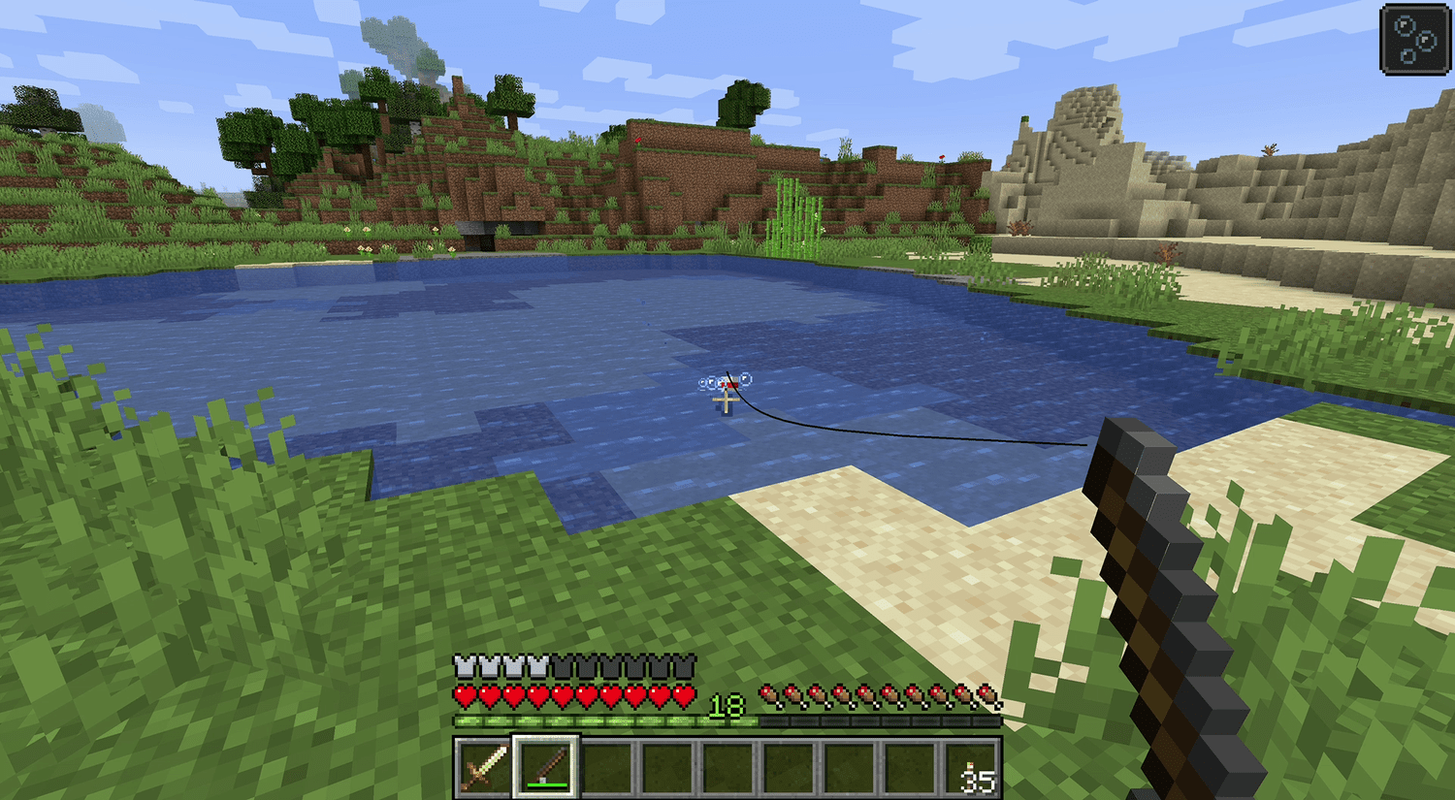 Ψάρεμα στο Minecraft.
