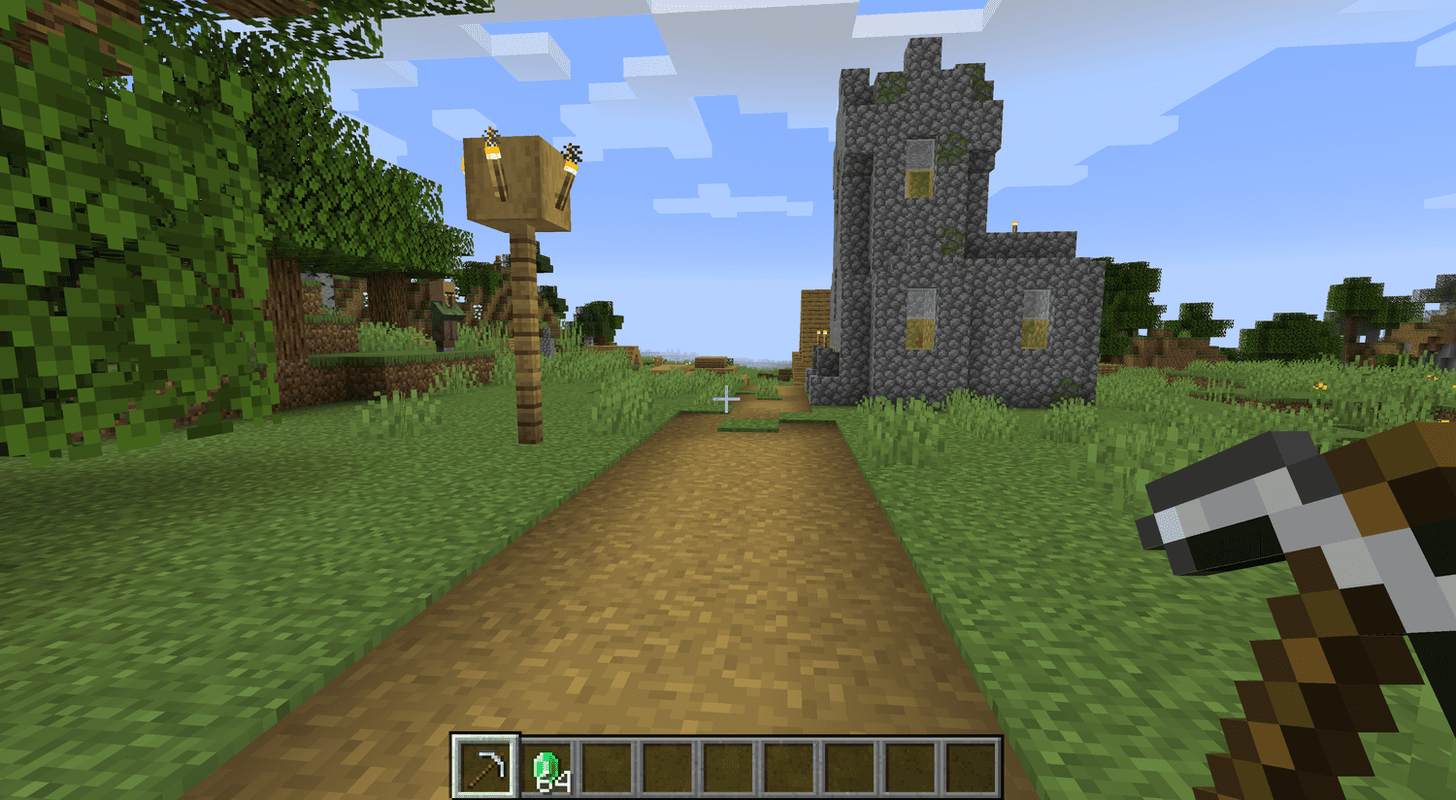 Un village dans Minecraft.