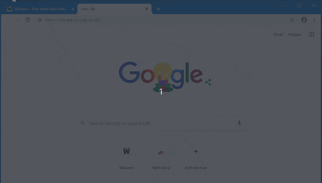 Google Chrome Nouvel onglet Fake Search Box