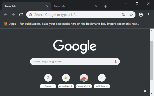 Google Chrome standard inkognitotema