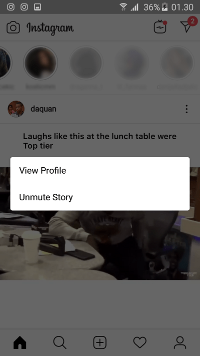 Ignorovať príbeh na Instagrame