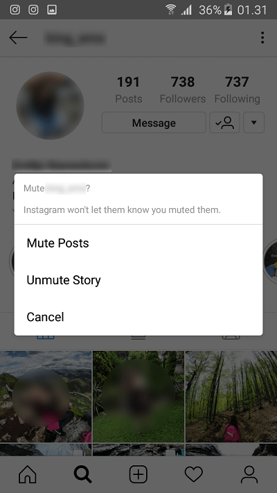 Deixa de silenciar la història d’Instagram
