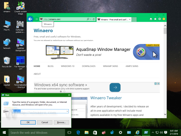 استيراد وتصدير ملف Windows 10 Internet Explorer