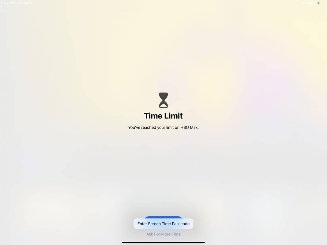 Một ứng dụng iPad đã bị khóa bởi Screen Time.