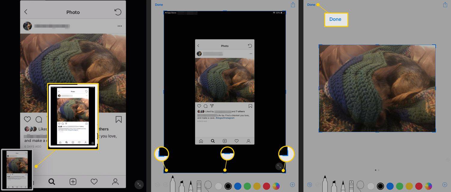Vytvorenie a orezanie snímky obrazovky na iPade