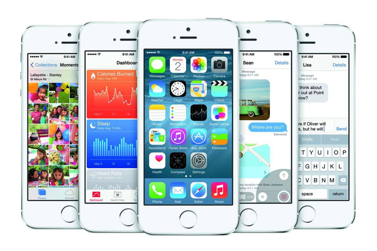 iOS 8이 탑재된 아이폰 5s