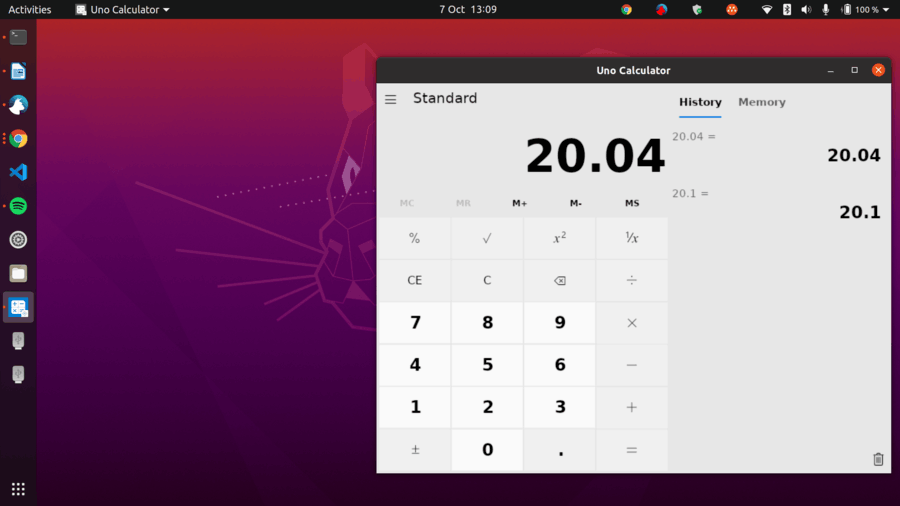 Windows-kalkulator på Linux