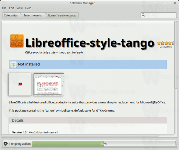 민트 설치 Libreoffice 스타일 Tango