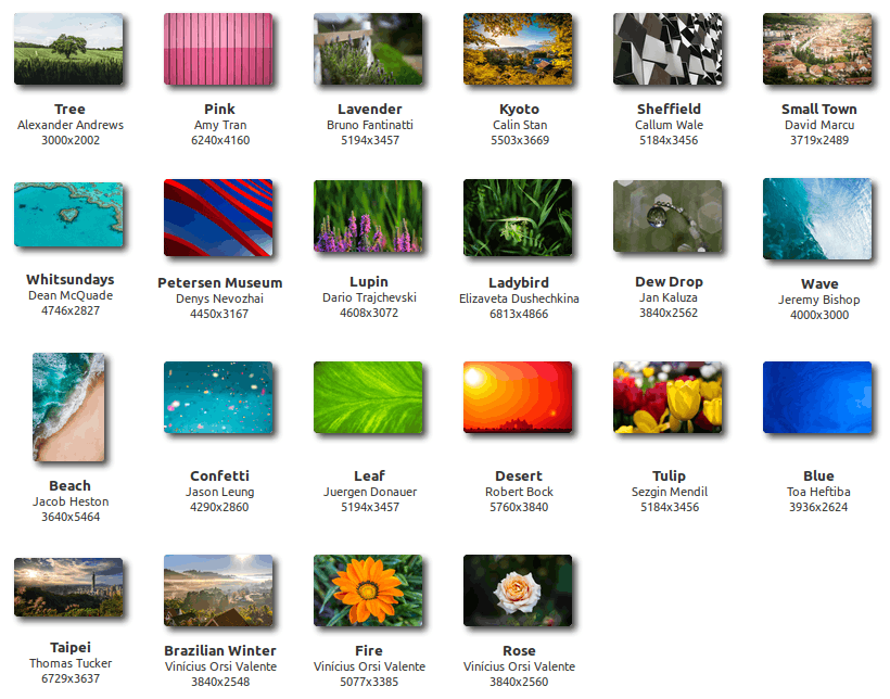 Linux Mint 20 Pozadí plochy