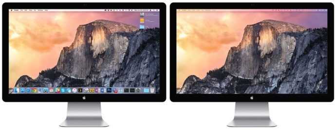 tampilan utama baru monitor kedua mac