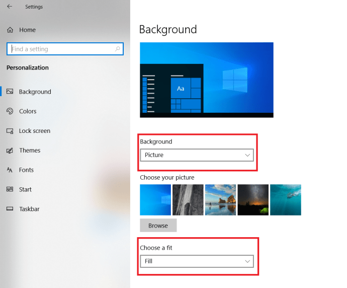 Microsoft Windows 10 כיצד לשנות טפט - התאמה אישית של הרקע