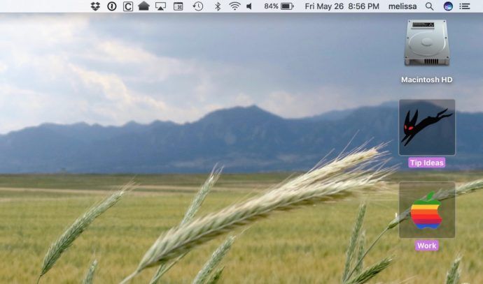 piliin ang mga folder ng desktop mac