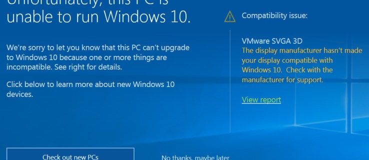 Come risolvere il problema di compatibilità di Windows 10 VMware SVGA 3D 10