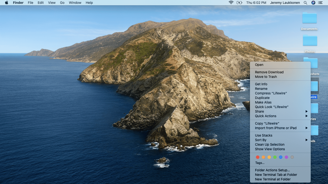 Tangkapan layar desktop macOS.