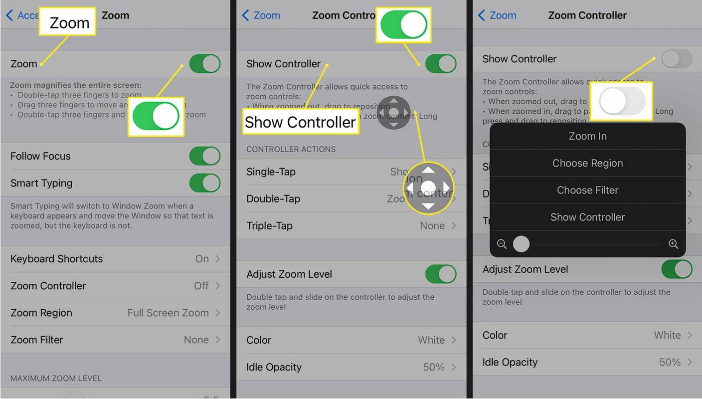 Configuració del zoom a iOS