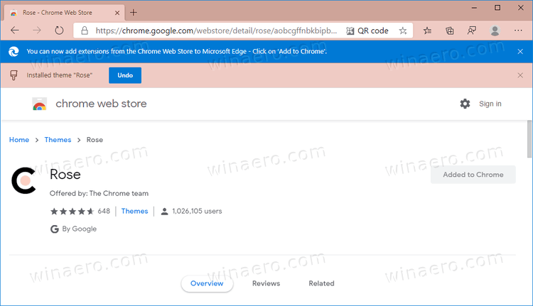 Microsoft Edge Inštalácia motívov Chrome 3