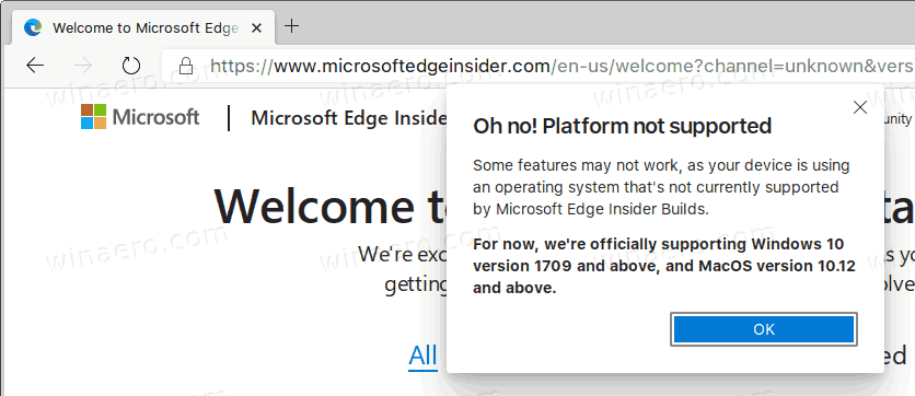 Edge Linux Žádný účet Microsoft