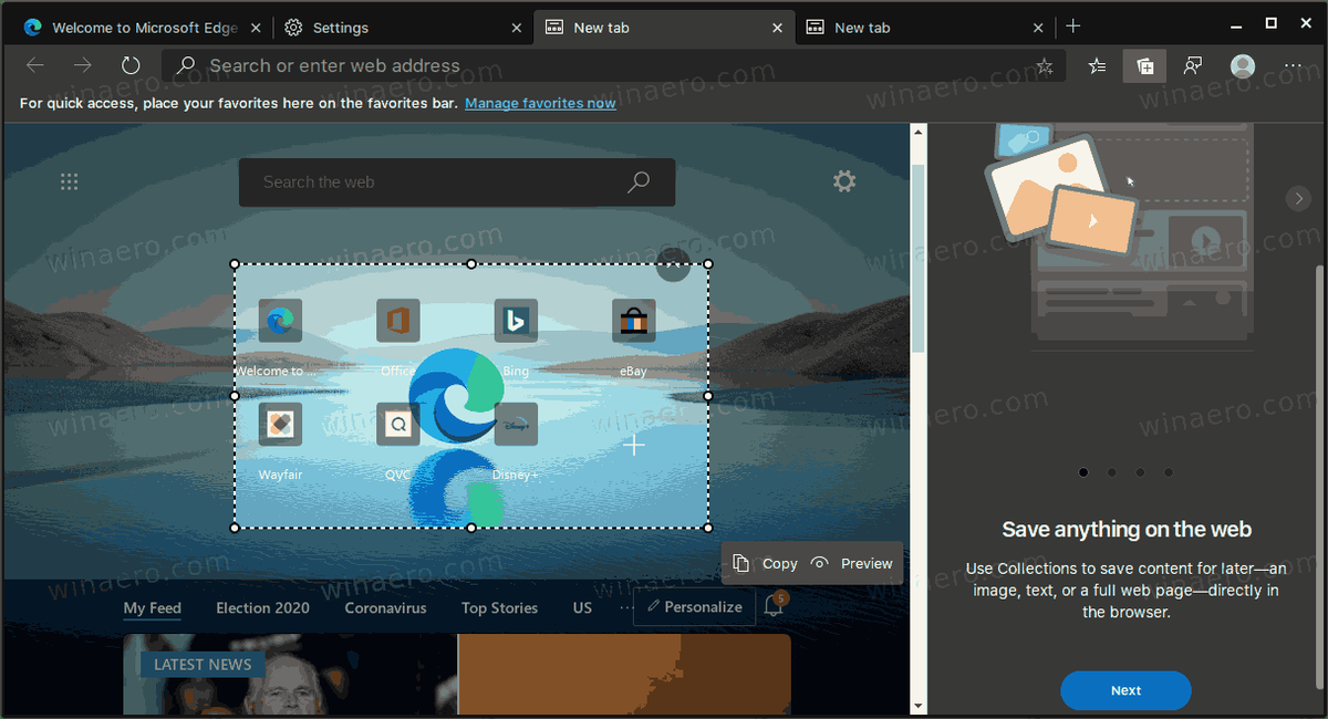 Edge cho Linux Web Capture