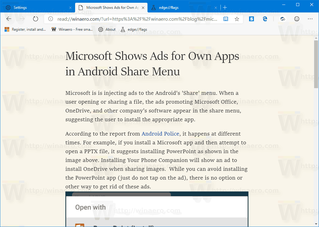 Page de téléchargement Microsoft Edge