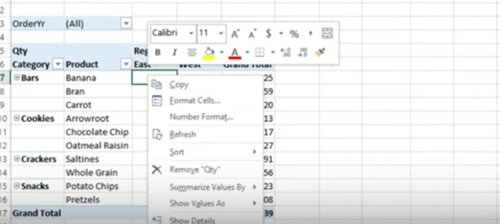 Loại bỏ Mũi tên thả xuống trong Excel