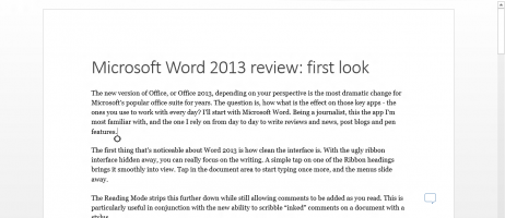 Ulasan Microsoft Word 2013: pandangan pertama
