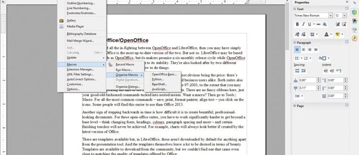 Office 365 frente a LibreOffice u OpenOffice
