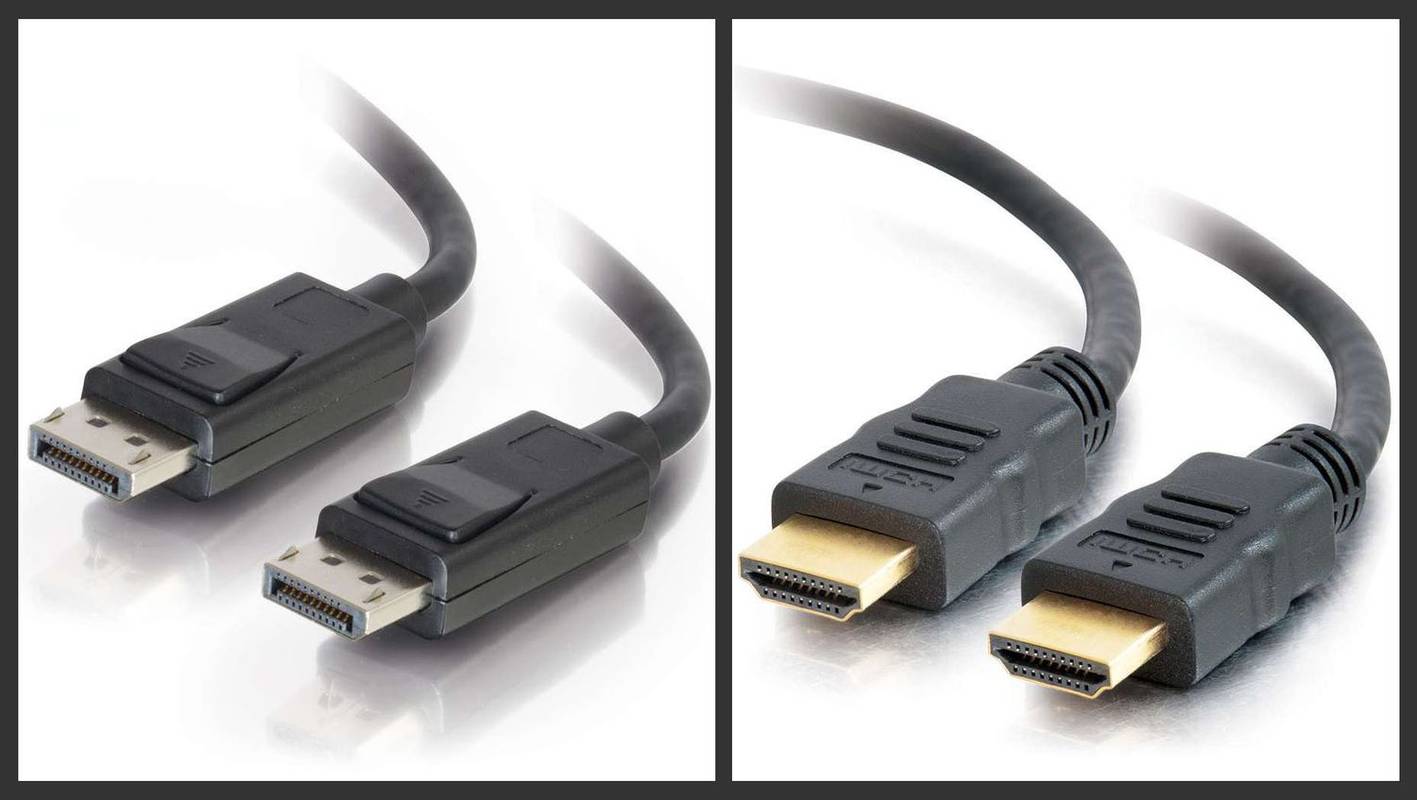 డిస్ప్లేపోర్ట్ vs HDMI కనెక్షన్లు మరియు కేబుల్స్