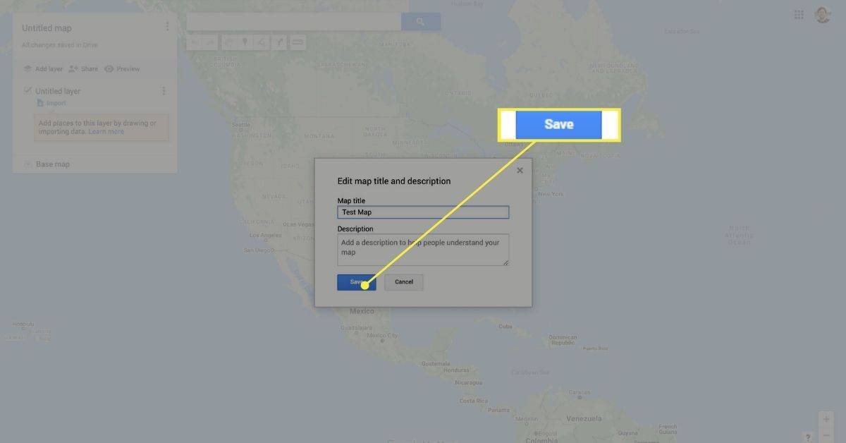 Notiek kartes nosaukuma apstiprināšana pakalpojumā Google manas kartes.