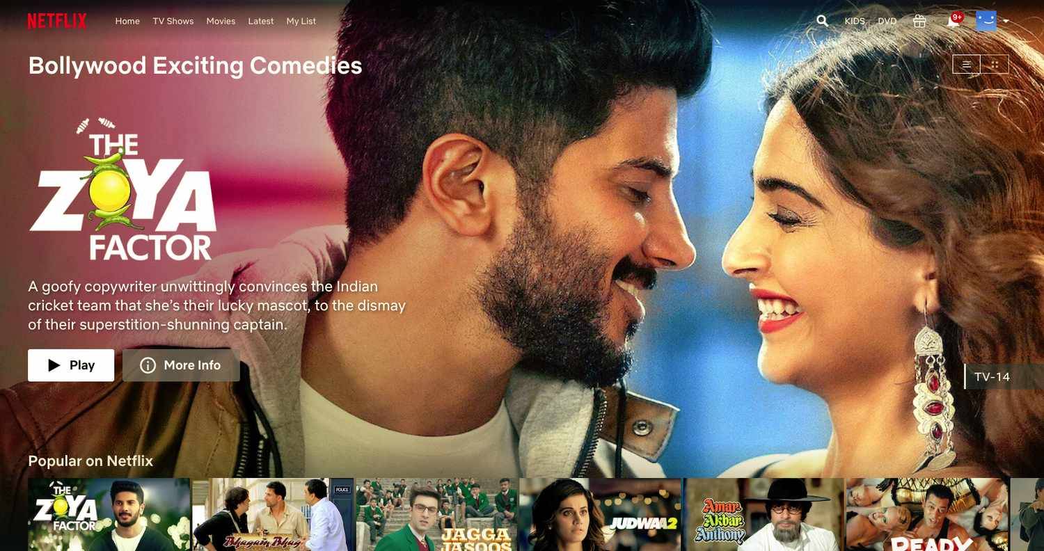 Film Bollywood dibuka dengan kode rahasia Netflix