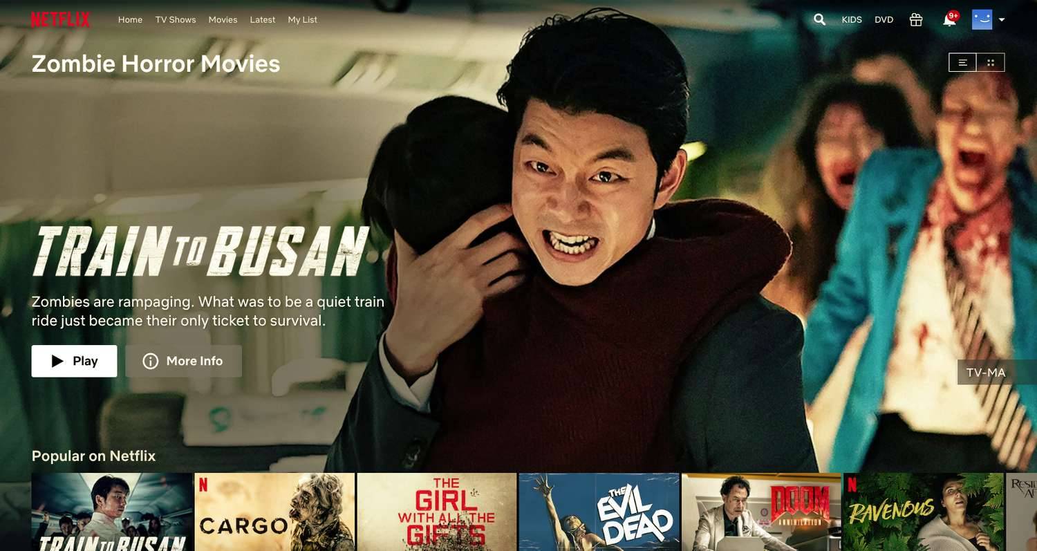 Zombie Movie Train to Busan funnet i Netflix hemmelige koder