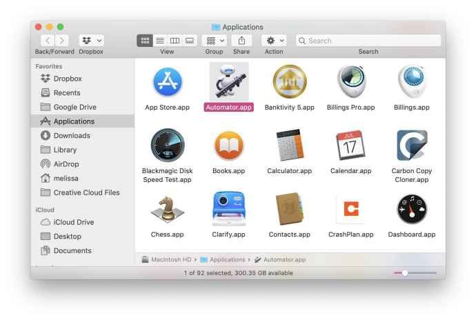 Automator-App für Mac