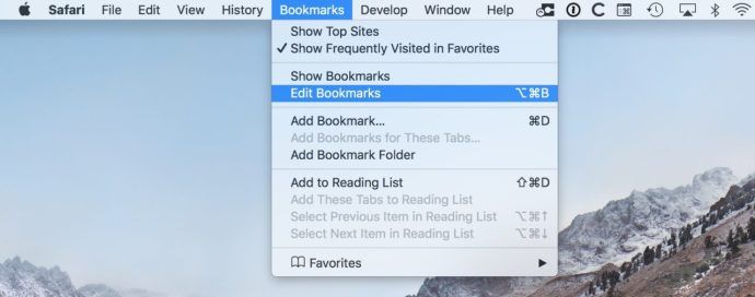 edit bookmark safari mac