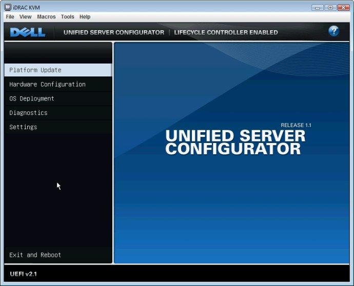 Unified Server Configurator firmy Dell