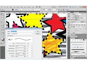 Adobe Illustrator CS5 baner og børster