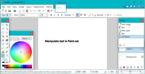 Comment sélectionner et travailler avec du texte dans Paint.net-2