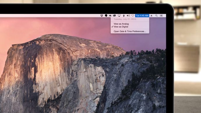 mac click na orasan ng menu bar