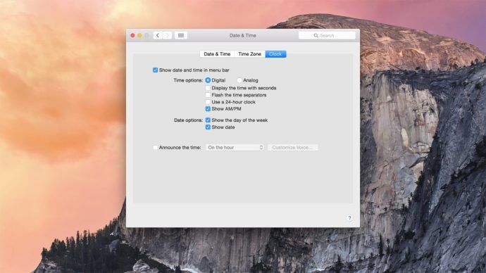 Mac-dato og klokkeslett