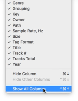 Mac Mostra totes les columnes
