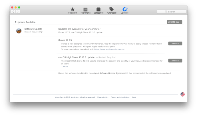 mac app store oppdateringer