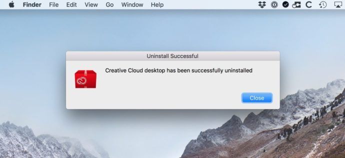 Creative Cloud удалено