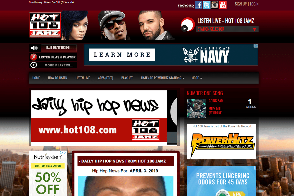 Hot 108 JAMZ online radiostation