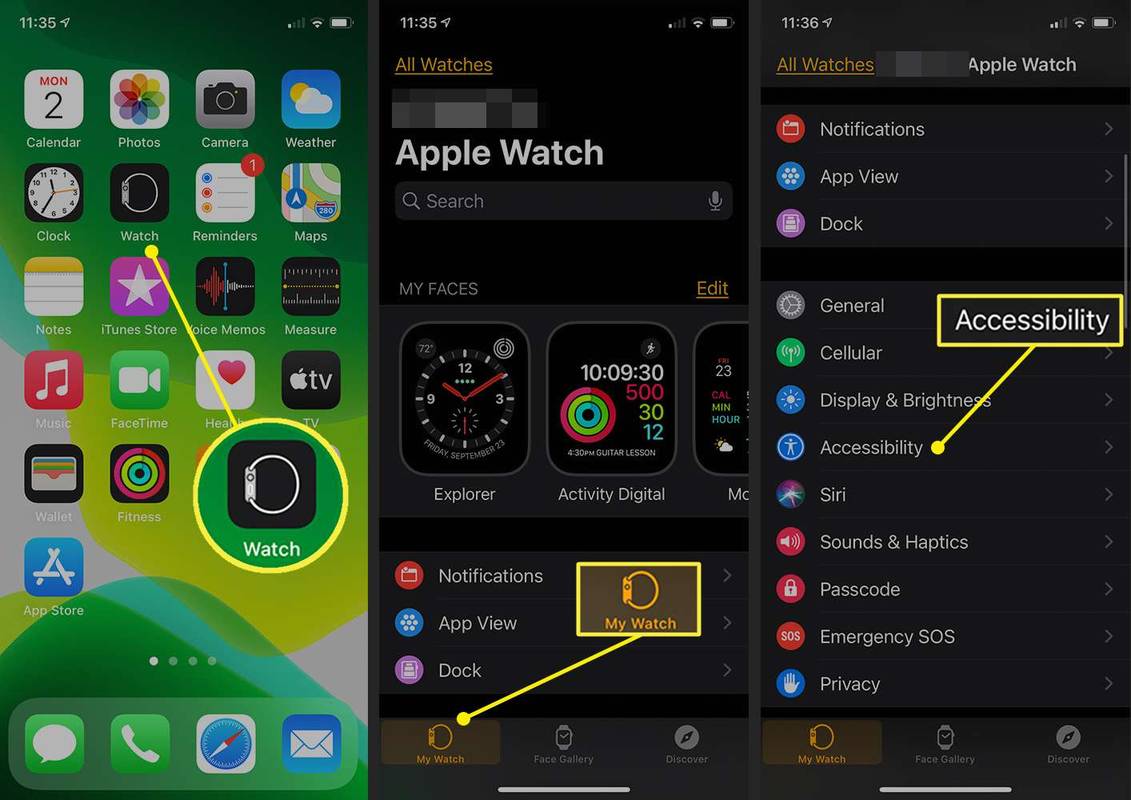 הגדרות Apple Watch באפליקציית Apple באייפון